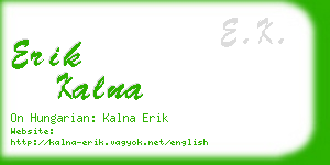erik kalna business card